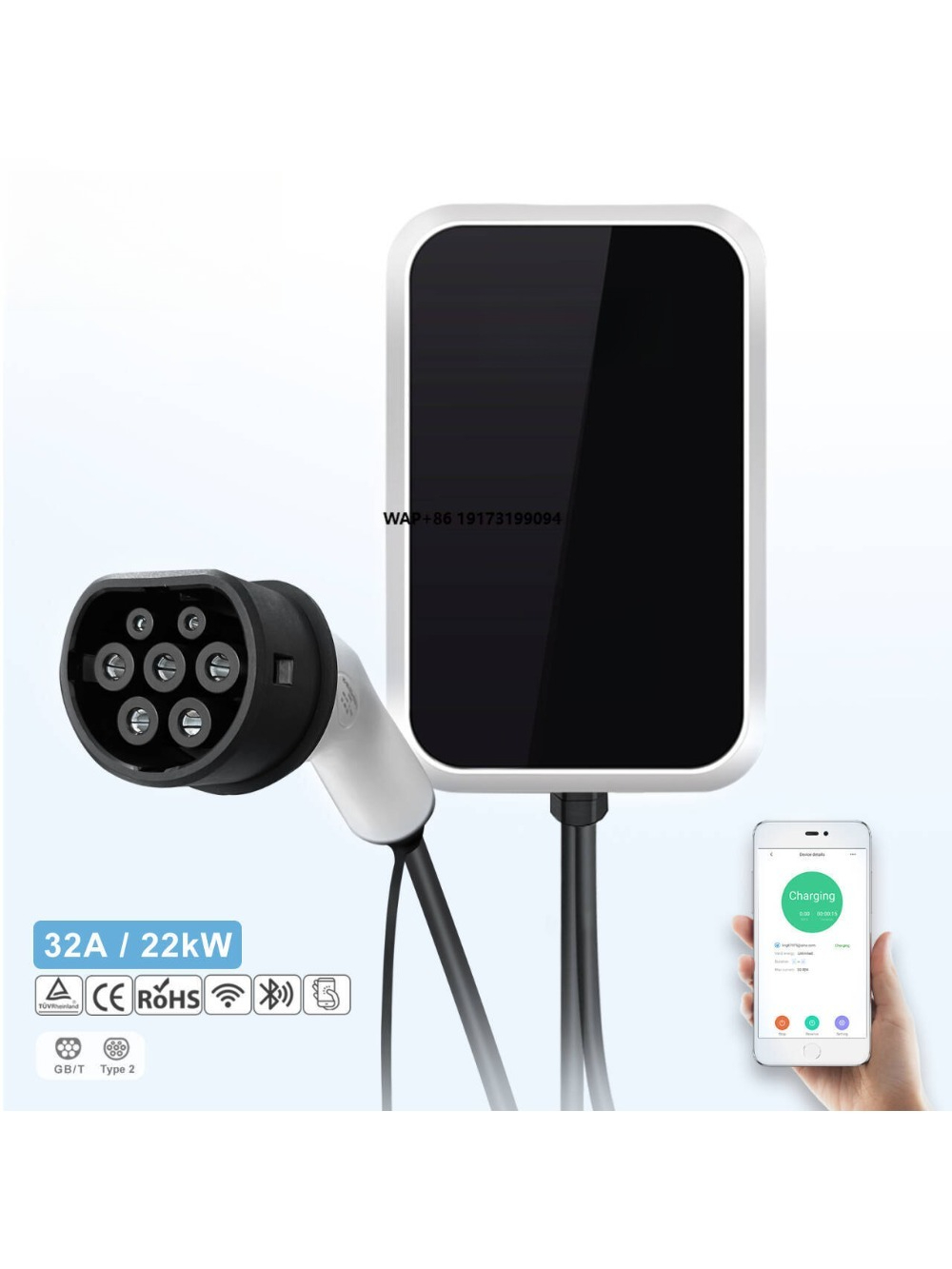 22kW AC EV Charging Station Sm - 22Kw Wallbox Type 2 Ocpp Rfid 评论和价格