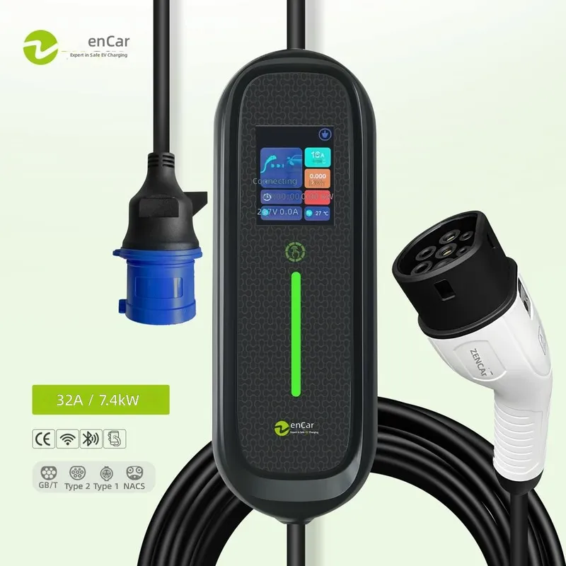 7kW 32A Type 2 Portable EV Cha - Portable Ev Charger 32A Type 2 Cee Plug 评论和价格